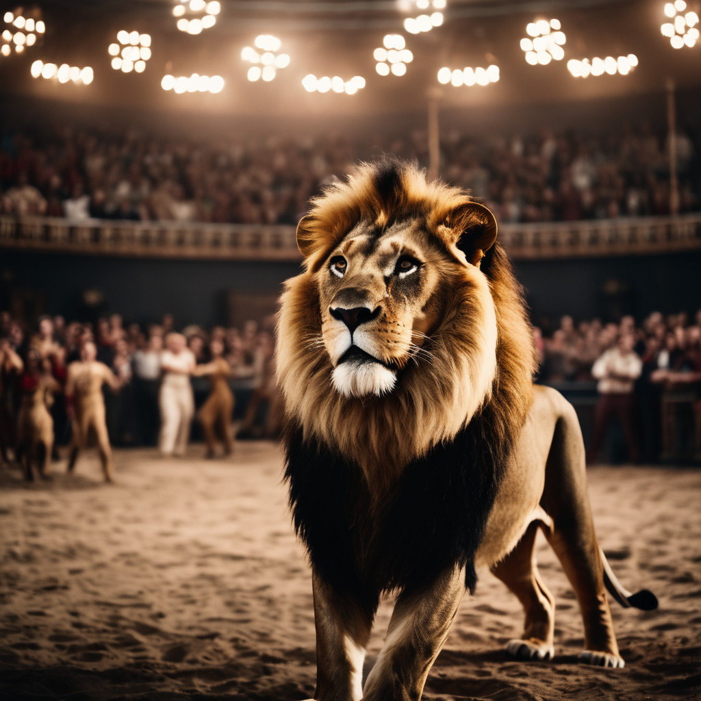Lions in the circus