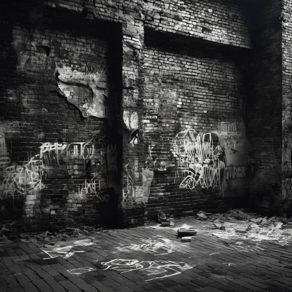 Industrial wall with graffiti